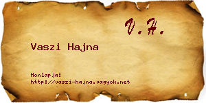 Vaszi Hajna névjegykártya